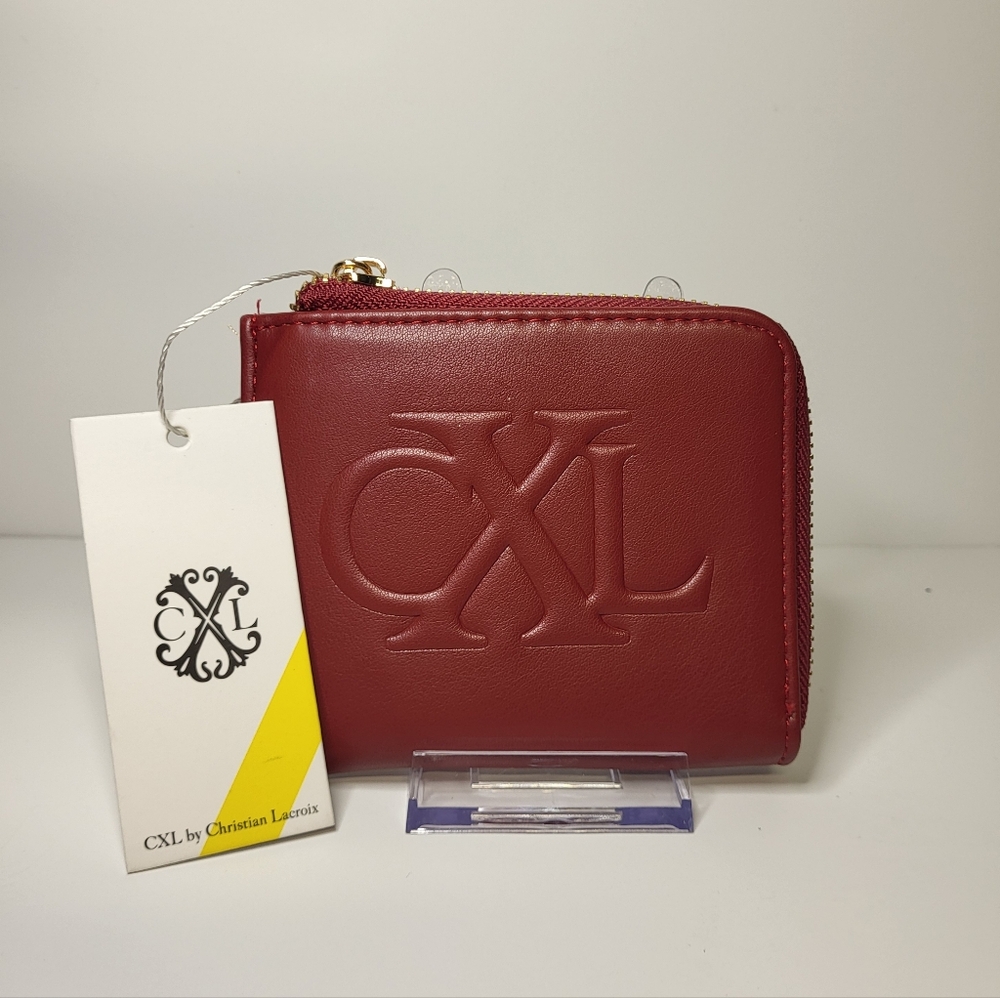 CXL By Christian Lacroix Viere Zip Around Wallet Python Red New With Tags
